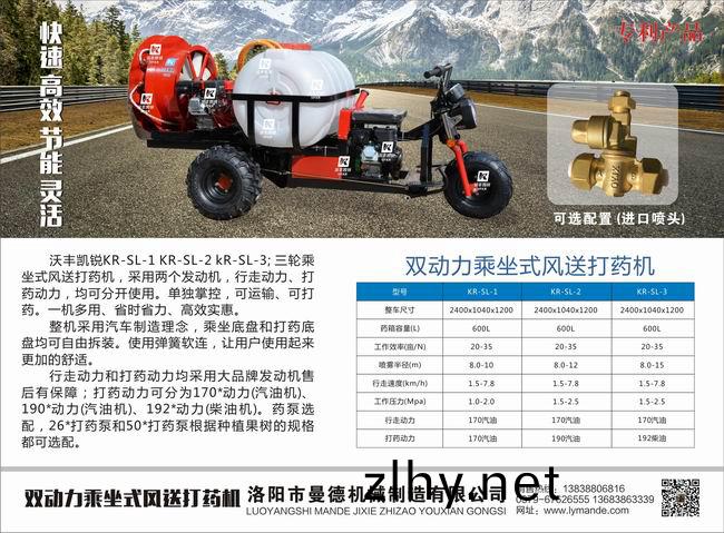 雙(shuang)動(dòng)力乗(cheng)坐式(shi)風(fēng)送(song)打(da)藥機(ji)